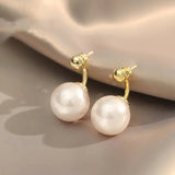 Radiant Golden Pearl Earrings