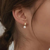 Delicate Gold-Plated Pearl Earrings