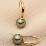 Chic Olive Pearl Earrings