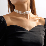 Chic Three-Pearl Necklace
