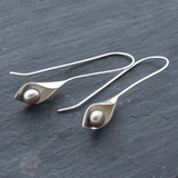 Classic Leaf and Pearl Vintage Earrings