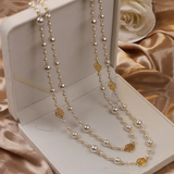 Chic Gold Necklace Adorned with Pearl