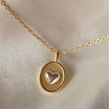 Retro Heart Pendant Necklace