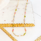 Isabella Necklace Featuring Vibrant Multicolored CZ Stones