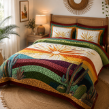 Cactus Sunset 3-Piece Quilted Bedding Set NCU0VT118