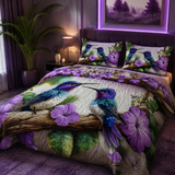 Hummingbird 3-Piece Quilted Bedding Set NCU0VT156
