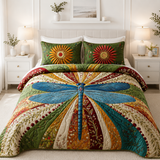 Dragonfly 3-Piece Quilted Bedding Set NCU0VT155