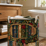 Vintage Library Quilted Laundry Basket NCU0DDK835