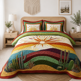 Cactus Sunset 3-Piece Quilted Bedding Set NCU0VT118