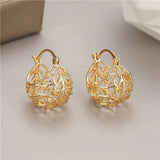Golden-Hued Vintage Teardrop Earrings