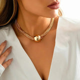 Chic Gold Pendant Necklace