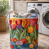 Summer Blossom Quilted Laundry Basket NCU0DV743