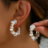 Classic White Pearl Vintage Earrings