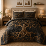 Celestial Roots 3-Piece Quilted Bedding Set NCU0VL874
