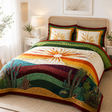Cactus Sunset 3-Piece Quilted Bedding Set NCU0VT118