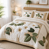 Southern Bloom 3-Piece Quilted Bedding Set NCU0DV3625