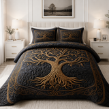 Celestial Roots 3-Piece Quilted Bedding Set NCU0VL874