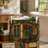 Vintage Library Quilted Laundry Basket NCU0DDK835