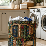 Vintage Library Quilted Laundry Basket NCU0DDK835